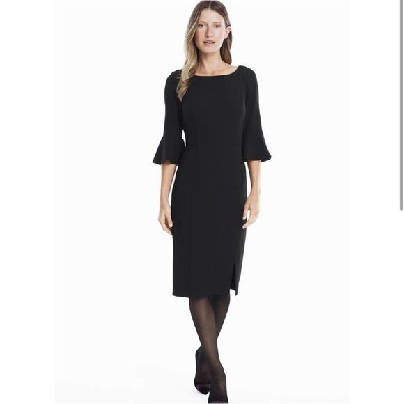 White House Black Market Black 3/4 Sleeve Body
Perfecting Ruffle Sheath Dress 10 - Picture 6 of 7